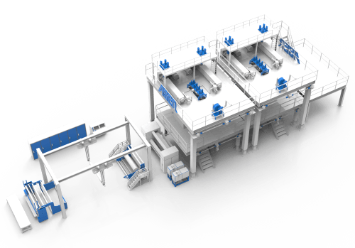 ASEN PETcoPET SS spunbond bicomponent nonwoven machine with ASEN Nonwoven Machine