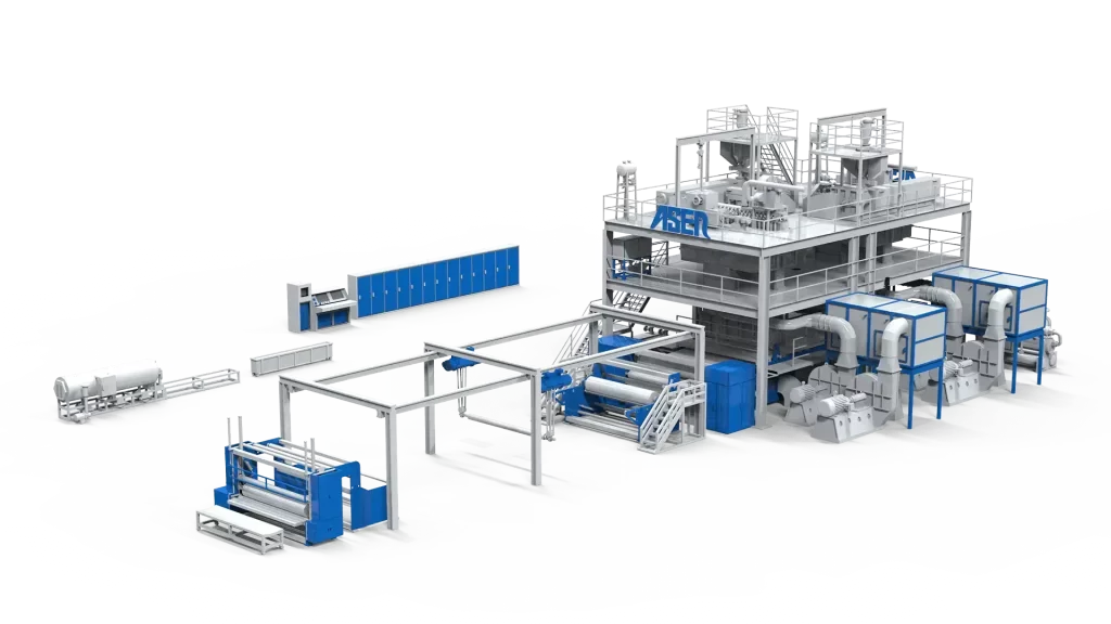 ASEN ss spunbond nonwoven machine4 with ASEN Nonwoven Machine