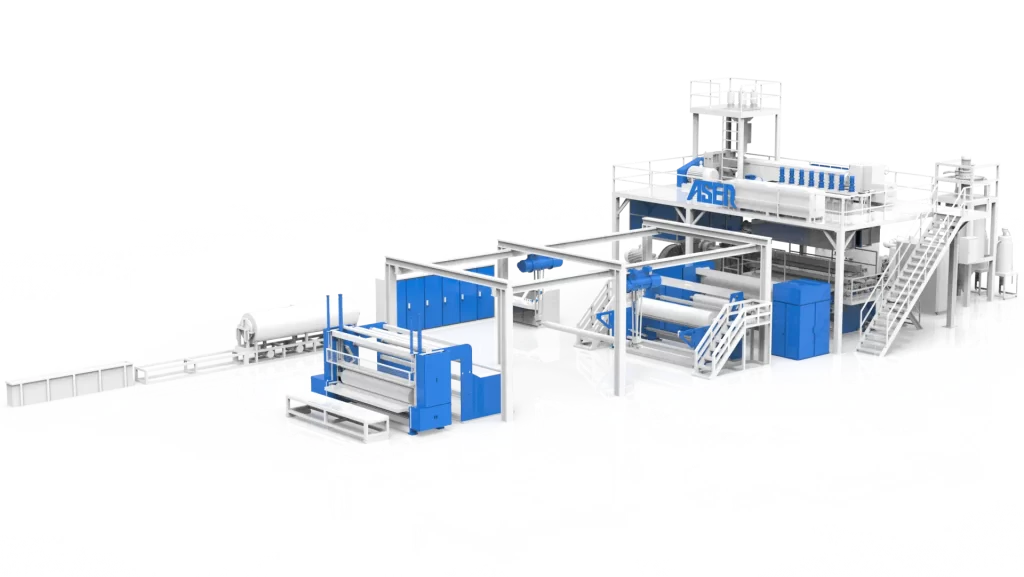 ASEN PET Non Woven Machine with ASEN Nonwoven Machine